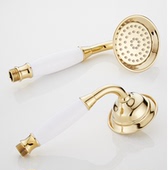 欧式 全铜不锈钢仿古黑古铜金色电话淋浴花洒手喷淋浴手持花洒配件