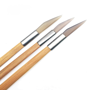 日本相田玛瑙刀 DIY 纯银 粘土制作工具 镜面抛光利器国产压光棒