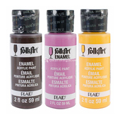Plaid美国FolkArt Enamel玻璃陶瓷颜料水性环保附力着强链接一