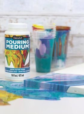 美国DECOART流体画媒介剂镜面保护剂液体硅油pouring paint泼画