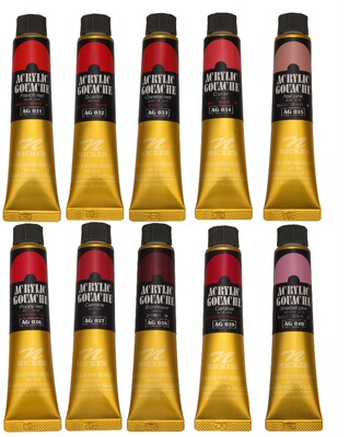 日本霓嘉 NICKER丙烯水粉颜料单支20ML不透明AG12色18色36色套装