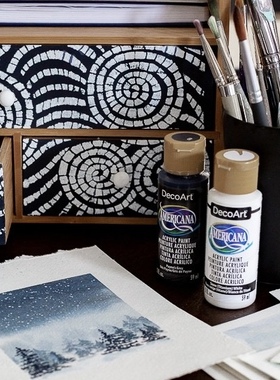 DA01-DA24 DecoArt美国风Americana压克力颜料DA丙烯香薰石膏瓶装