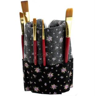 日本进口SUN-K笔袋笔插笔帘工具袋小碎花彩绘画笔水彩笔油画笔