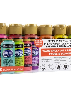 DA正品套装颜料美国DecoArt原装进口哑光香熏石膏手绘丙烯颜料