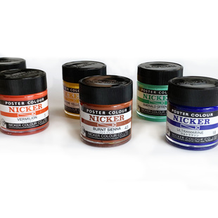 NICKER霓嘉广告色宫崎骏御用40m料水粉不透明水彩颜料单支单色二