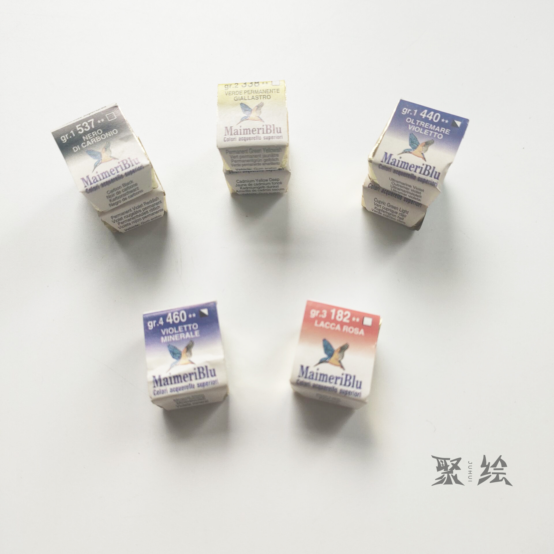 美利蓝蜂鸟艺术家固体水彩色块