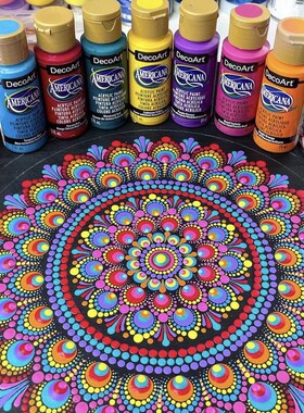 DA352~DA374美国DecoArt进口哑光丙烯颜料DA香薰石膏涂积木彩绘