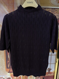 天丝优质美洋精品针织衫 上市2025年秋季 新款 奥斯飞尔设计感短袖