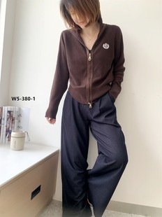 天丝优质拉链精品针织衫 上市2025年秋季 新款 奥斯飞尔设计感长袖