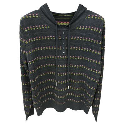 2026年春款时尚百搭休闲宽松显瘦连帽天丝长袖针织衫女