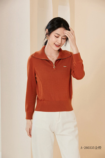 高领莱赛尔针织衫 唯罩衫 休闲品质长袖 新款 优质通勤妮丝2024冬季