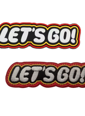 长条魔术贴章Let'sGo咱们出发吧