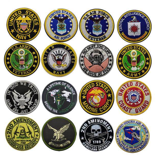 美国联邦标志徽章FBI棒球服胸章NAVY战术背心臂章CIA刺绣魔术贴章