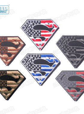亚马逊货源美国臂章刺绣魔术贴COS包贴动漫补丁德州USA包贴送毛面