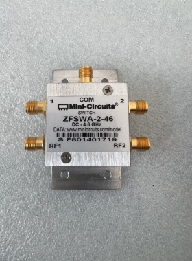 全新  ZFSWA-2-46 DC-4.6GHz SPDT SMA接头 射频微波同轴开关