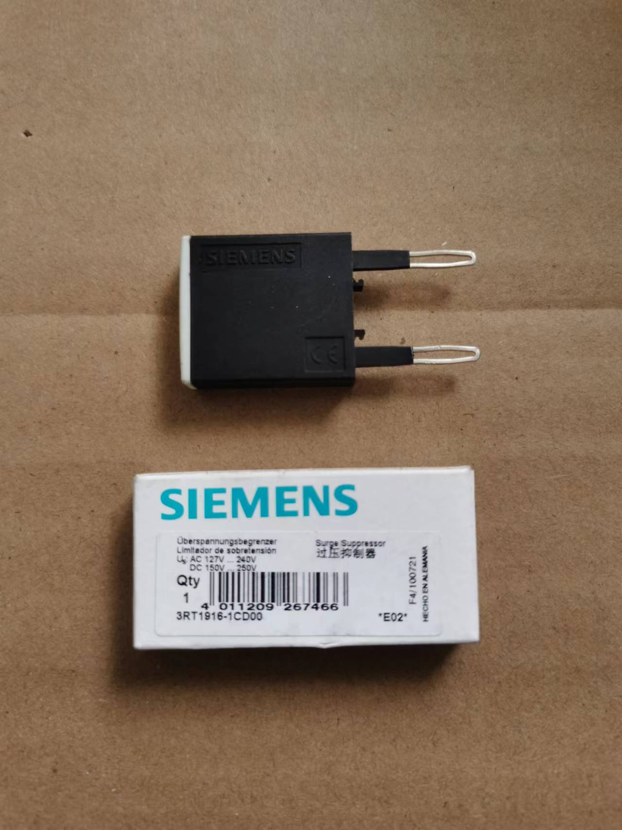 德国进口西门子过压抑制器3RT1916-1CD00/1JJ00  现货实拍