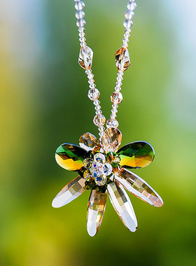 锁骨链水晶饰品花朵波西米亚风