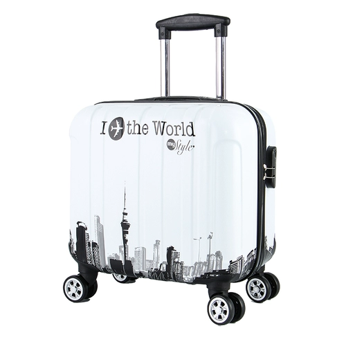 Маленький универсальный модный чемодан на колесиках, 18 дюймов, 16 дюймов