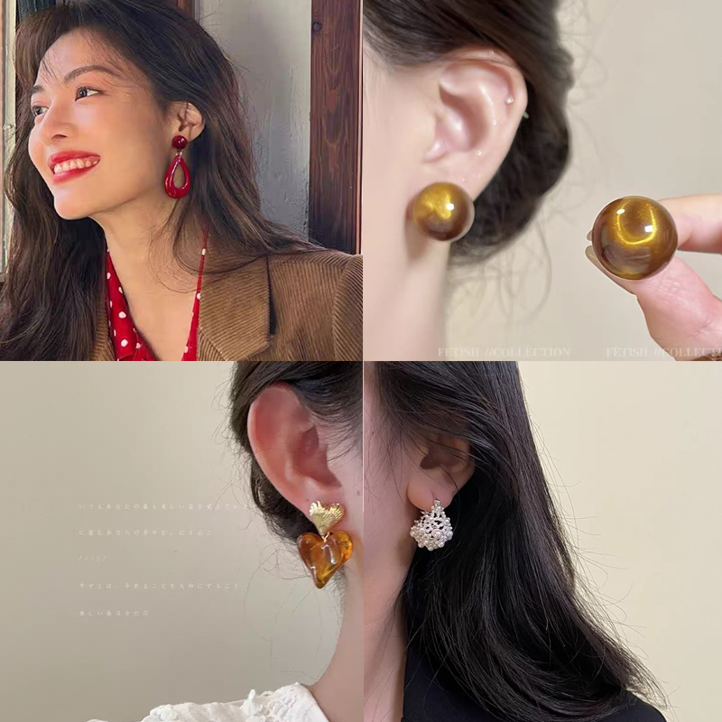 1-56号花瓣耳钉女小众设计感耳环轻奢百搭2025年新款爆款耳饰潮品