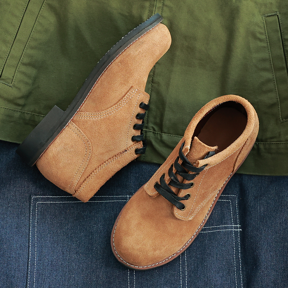 休闲真皮固特异短筒工装鞋美式