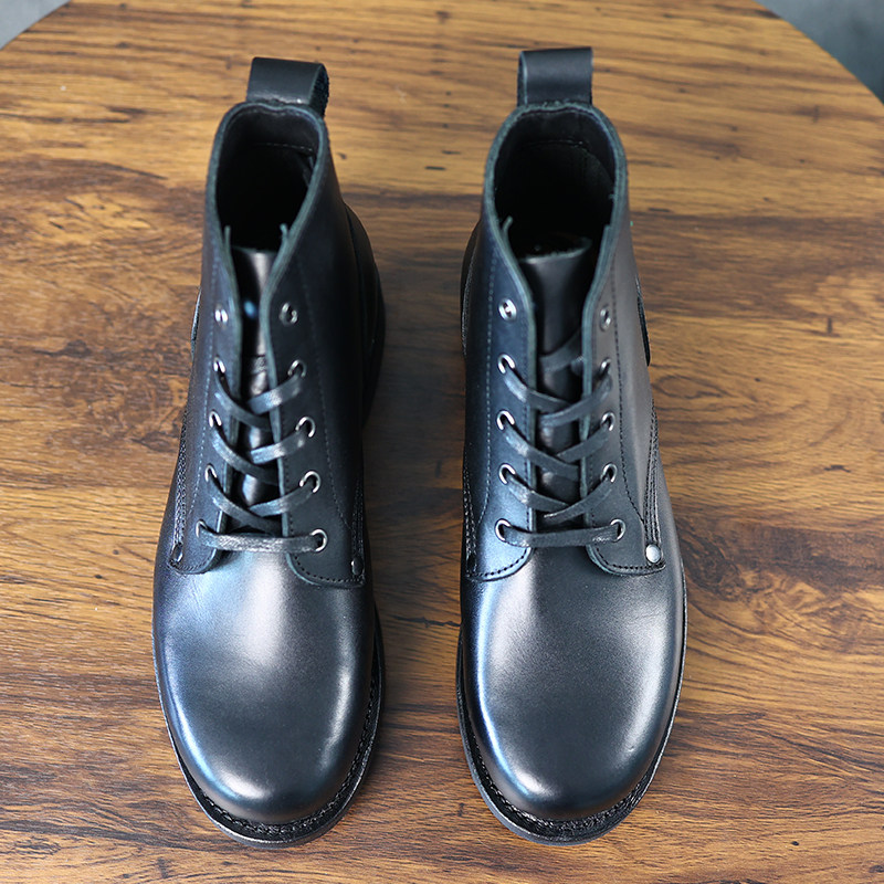 秋冬高帮休闲皮鞋固特异手工真皮舰艇靴户外休闲工作靴防滑耐磨男,流行男鞋,马丁靴,淘宝优惠券,粉丝福利购,淘宝优惠卷