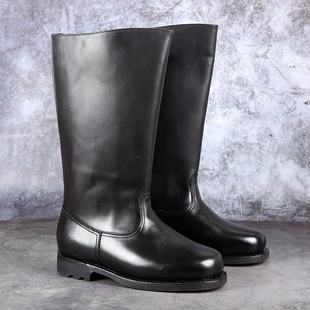 上线工艺牛皮硬桶坦克靴男士长筒皮靴摩托机车靴真皮内衬骑士靴