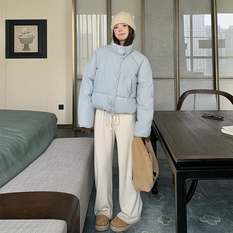 现货！蓝色小个子棉服女短款立领棉衣159-701P155K228，女装棉衣/棉服，浙宝159