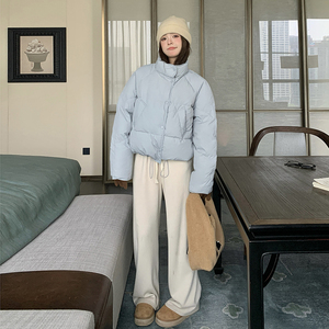 现货！蓝色小个子棉服女短款立领棉衣159-701P155K228，女装棉衣/棉服，浙宝159