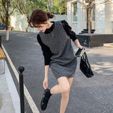 现货！针织衫+植绒毛呢背心裙两件套装159-738P135K188，女装套装/套裙，浙宝159