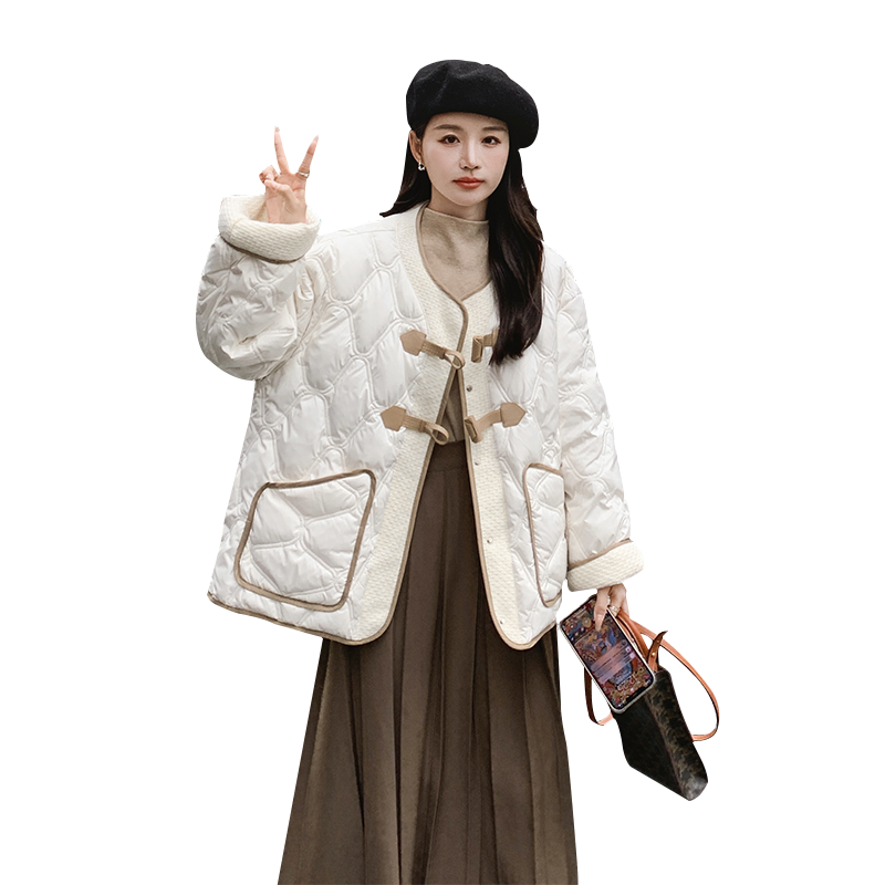 白色小香风轻薄短款羽绒服女冬季今年流行小个子韩系时尚洋气外套,女装羽绒服,浙宝159
