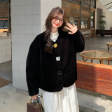 新款！老钱风金丝绒加厚夹棉外套女159-509P165K248，女装短外套，浙宝159
