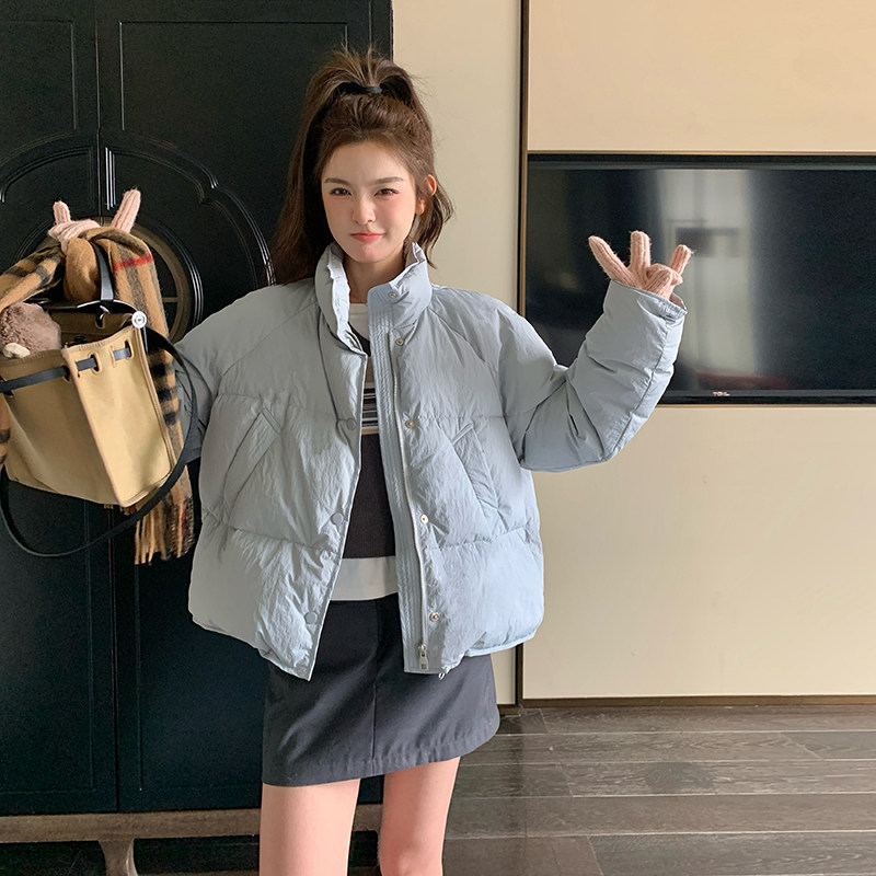 现货！蓝色小个子棉服女短款立领棉衣159-701P155K228,女装棉衣/棉服,浙宝159