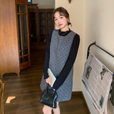 现货！针织衫+植绒毛呢背心裙两件套装159-738P135K188，女装套装/套裙，浙宝159