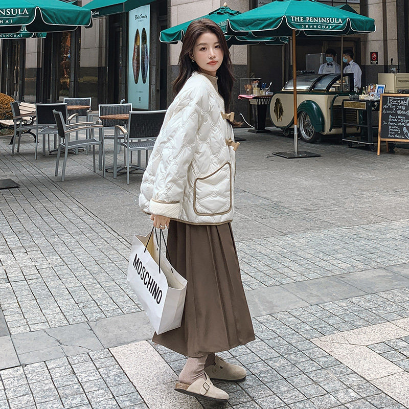 现货！50白鸭绒小香风白色羽绒服女短款外套159/831/P235K348,女装羽绒服,浙宝159