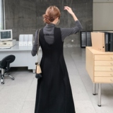 新款！黑色连衣裙+灰色针织衫两件套装159-538P165K248，女装套装/套裙，浙宝159