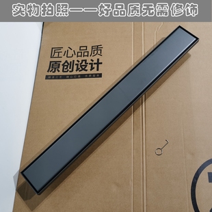 成都现货枪灰80X10长方形隐形地漏800长淋浴房隐藏式铜芯双排地漏