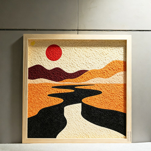 纸浆画手工diy材料包海洋风景画