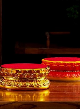 莲花金色底座佛像佛祖高台神像垫台观音佛具佛堂用品供座陶瓷摆件