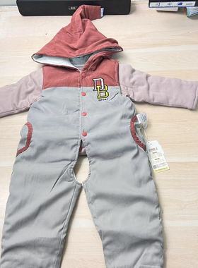 A64小袋鼠加棉背带两件套64017 80