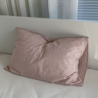 Japanese-style washed cotton pillowcase, Muji same style, 48*74cm simple striped pillowcase, single pillowcase, 1 pair, 2 thumbnail 4