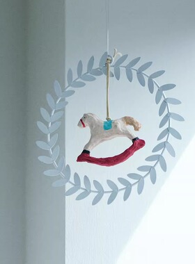 日本进口2026年fog linen work生肖马年铁艺装饰吊饰