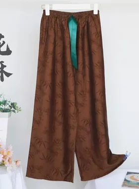 棉麻休闲阔腿裤女松驰感夏季长裤