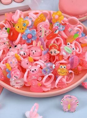 HappyKiss甜美儿童戒指植物花卉可爱女孩公主首饰礼物