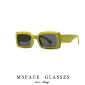 mspace2024长方形摩登摇滚复古潮流太阳镜ins歌手明星款 彩色墨镜