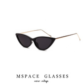 mspace2024夏欧美猫眼半金属框复古太阳镜女小墨镜流行街拍显脸小