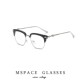 mspace薛之谦半金属复古近视防蓝光眼镜框潮韩版 男平光镜无配度数