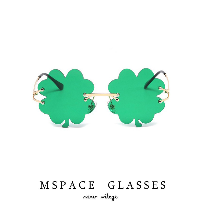 新款圣帕特里克节三叶太阳眼镜