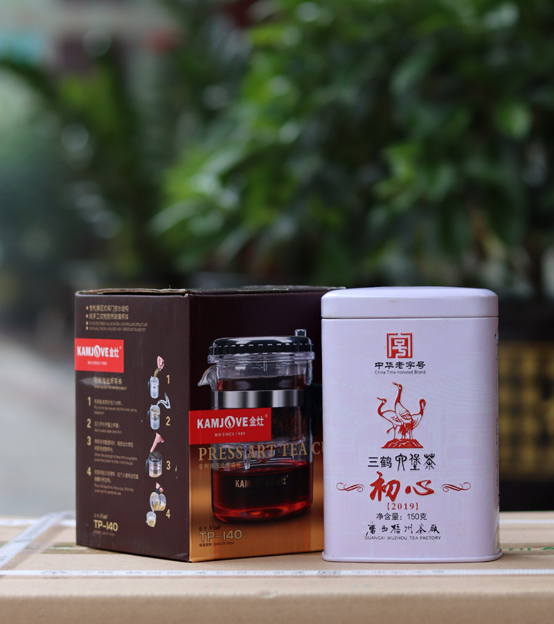 初心一级花香150克罐装六堡茶图片