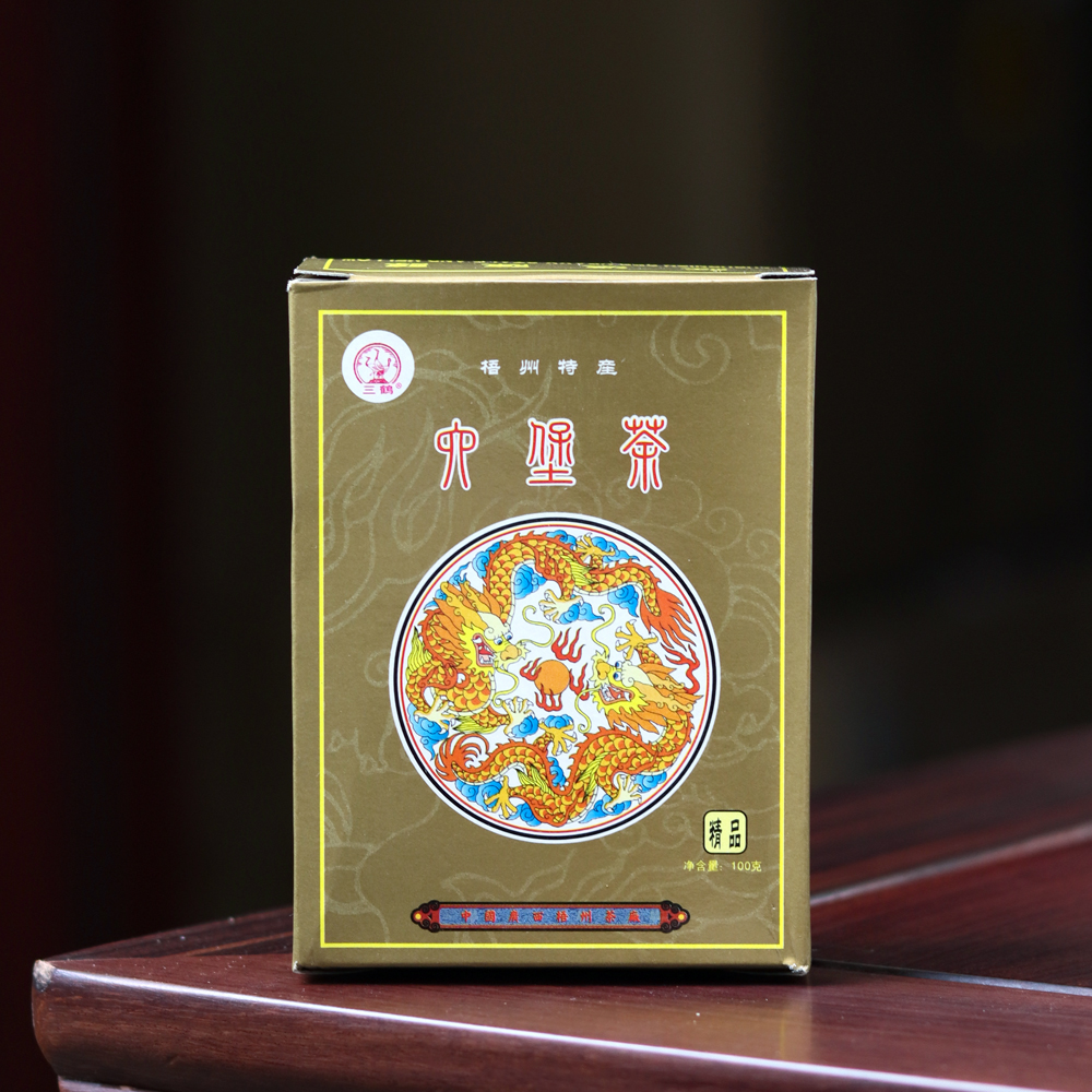 三鹤牌小龙盒木质香槟榔香