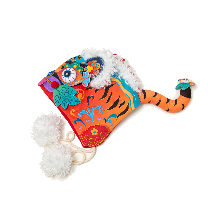 阿卡手工虎头帽刺绣diy材料包国潮风亲子儿童布艺老虎自绣礼物